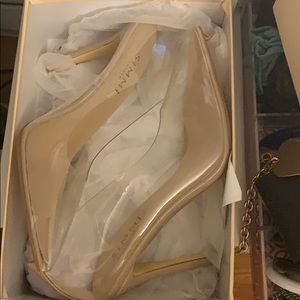 Vinyl heels/size 38 uk 5